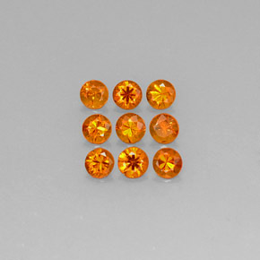 Achetez naturel ct orange grenat spessartite gems, coupe roude, en provenance mozambique chez gemselect. en stock, livraison internationale!
