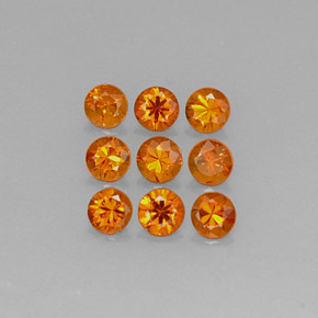 Achetez naturel ct orange grenat spessartite gems, coupe roude, en provenance mozambique chez gemselect. en stock, livraison internationale!