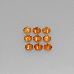 Achetez naturel ct orange grenat spessartite gems, coupe roude, en provenance mozambique chez gemselect. en stock, livraison internationale!