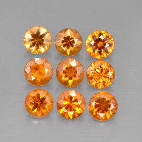 Achetez naturel ct orange grenat spessartite gems, coupe roude, en provenance mozambique chez gemselect. en stock, livraison internationale!