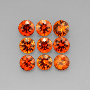 Achetez naturel ct orange grenat spessartite gems, coupe roude, en provenance mozambique chez gemselect. en stock, livraison internationale!