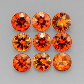 Achetez naturel ct orange grenat spessartite gems, coupe roude, en provenance mozambique chez gemselect. en stock, livraison internationale!
