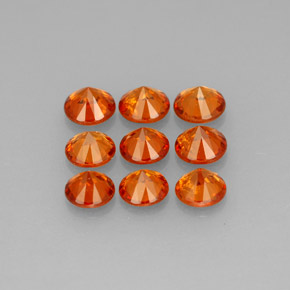 Achetez naturel ct orange grenat spessartite gems, coupe roude, en provenance mozambique chez gemselect. en stock, livraison internationale!