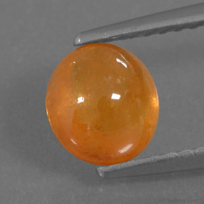 Grenat spessartite orange naturelle coupe ovale, 1,88 ct, translucide