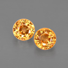 Achetez naturel ct orange grenat spessartite gems, coupe roude, en provenance namibie chez gemselect. en stock, livraison internationale!