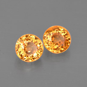 Achetez naturel ct orange grenat spessartite gems, coupe roude, en provenance namibie chez gemselect. en stock, livraison internationale!