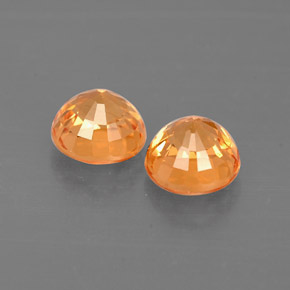Achetez naturel ct orange grenat spessartite gems, coupe roude, en provenance namibie chez gemselect. en stock, livraison internationale!