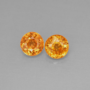 Achetez naturel ct orange grenat spessartite gems, coupe roude, en provenance namibie chez gemselect. en stock, livraison internationale!