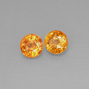 Achetez naturel ct orange grenat spessartite gems, coupe roude, en provenance namibie chez gemselect. en stock, livraison internationale!