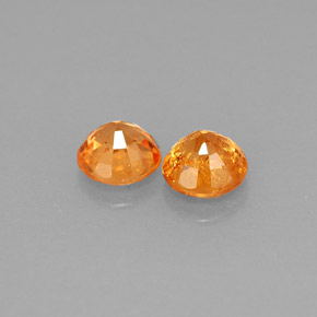 Achetez naturel ct orange grenat spessartite gems, coupe roude, en provenance namibie chez gemselect. en stock, livraison internationale!