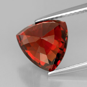 Grenat spessartite orange naturelle trillion, 4,48 ct, VVS-VS