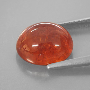 Grenat Spessartite Orange naturelle Transparent, 4.91 ct, Transparent / Translucide