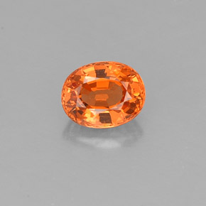 Grenat Spessartite Mandarine Orange naturelle Coupe ovale, 0.73 ct, VVS-VS
