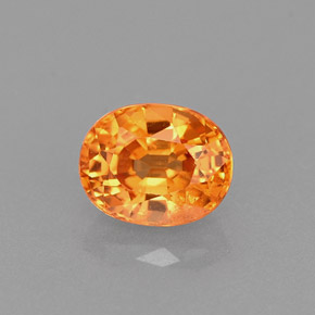 Grenat Spessartite Orange naturelle Coupe ovale, 0.94 ct, VS