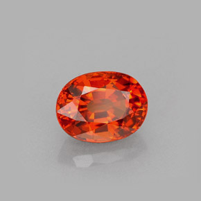 Grenat Spessartite Orange rougeâtre naturelle Coupe ovale, 1.07 ct, VVS-VS