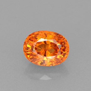 Grenat spessartite orange naturelle coupe ovale, 0,78 ct, VVS-VS
