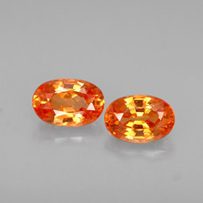 Achetez naturel ct orange grenat spessartite gems, coupe ovale, en provenance mozambique chez gemselect. en stock, livraison internationale!