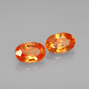 Achetez naturel ct orange grenat spessartite gems, coupe ovale, en provenance mozambique chez gemselect. en stock, livraison internationale!