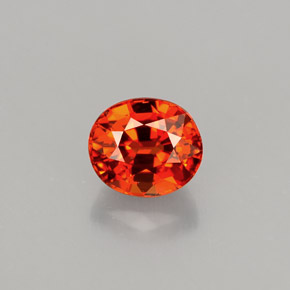Grenat Spessartite Mandarine Orange naturelle Coupe ovale, 1.36 ct, VVS
