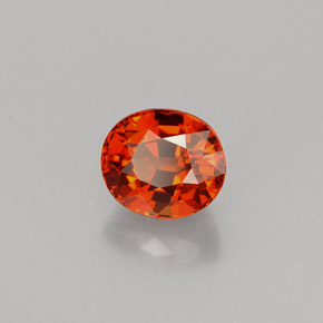 Grenat Spessartite Mandarine Orange naturelle Coupe ovale, 1.36 ct, VVS