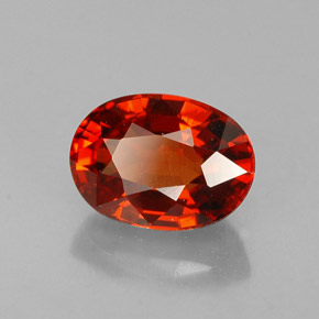 Grenat Spessartite Mandarine Orange naturelle Coupe ovale, 1.32 ct, VVS-VS