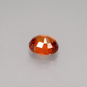 Grenat spessartite orange naturelle coupe ovale, 0,91 ct, VVS