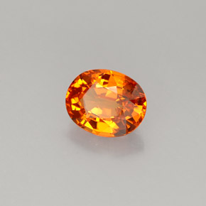Grenat Spessartite Mandarine Orange naturelle Coupe ovale, 1.23 ct, VVS-VS