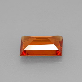 Grenat spessartite orange naturelle baguette, 1,38 ct, VS