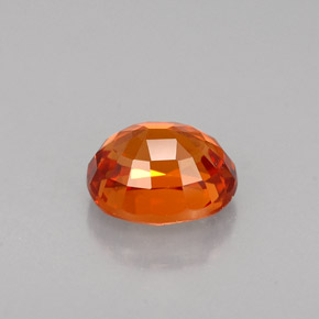 Grenat spessartite orange naturelle coupe ovale, 1,43 ct, VVS-VS