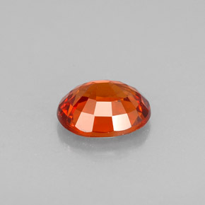 Grenat spessartite orange naturelle coupe ovale, 1,08 ct, VS