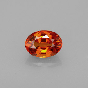 Grenat Spessartite Mandarine Orange naturelle Coupe ovale, 1.22 ct, VVS