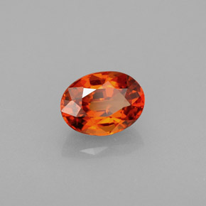 Grenat Spessartite Mandarine Orange naturelle Coupe ovale, 1.22 ct, VVS