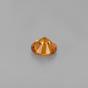 Grenat spessartite orange naturelle coupe roude, 0,34 ct, VVS-VS