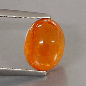 Grenat spessartite orange naturelle transparent, 3,98 ct, transparent / translucide