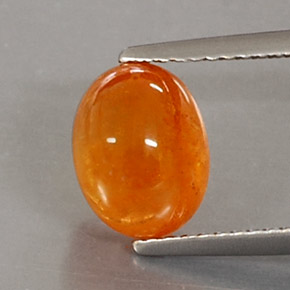 Grenat spessartite orange naturelle transparent, 3,98 ct, transparent / translucide