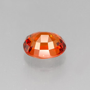 Grenat spessartite orange naturelle coupe ovale, 1,31 ct, VVS-VS