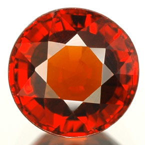 Grenat Spessartite Rouge orange naturelle Coupe roude, 1.63 ct, VVS-VS