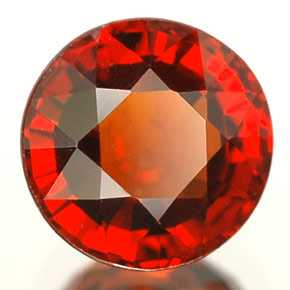 Grenat Spessartite Rouge orange naturelle Coupe roude, 1.63 ct, VVS-VS