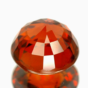 Grenat Spessartite Rouge orange naturelle Coupe roude, 1.63 ct, VVS-VS