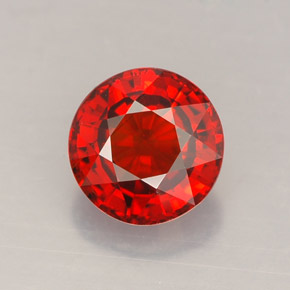 Grenat Spessartite Rouge orange naturelle Coupe roude, 1.60 ct, VVS-VS