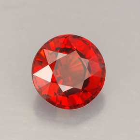 Grenat Spessartite Rouge orange naturelle Coupe roude, 1.60 ct, VVS-VS