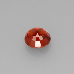 Grenat spessartite orange naturelle coupe roude, 0,80 ct, VVS