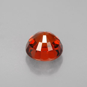 Grenat spessartite orange naturelle coupe roude, 0,96 ct, VVS-VS