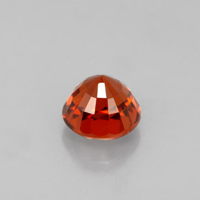 Grenat spessartite orange naturelle coupe roude, 0,85 ct, VS
