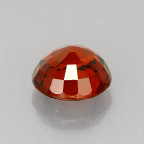 Grenat spessartite orange naturelle coupe roude, 1,42 ct, VVS
