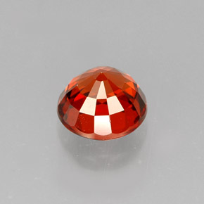 Grenat spessartite orange naturelle coupe roude, 1,43 ct, VVS