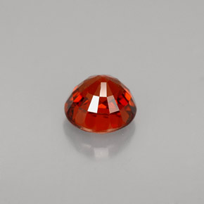 Grenat Spessartite Orange rougeâtre naturelle Coupe roude, 1.40 ct, VS