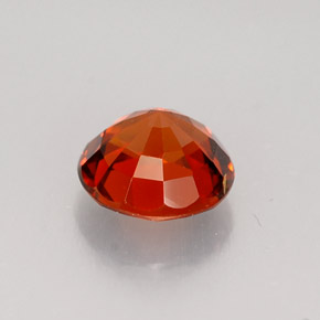 Grenat spessartite orange rougeâtre naturelle coupe roude, 1,37 ct, VVS