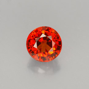 Grenat Spessartite Orange naturelle Coupe roude, 1.12 ct, VS