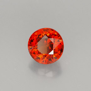 Grenat Spessartite Orange naturelle Coupe roude, 1.12 ct, VS